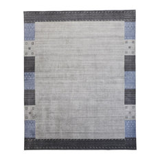 Feizy 6575FGRY Legacy Hand Knotted Blue / Gray Area Rug - 5'-6" X 8'-6"