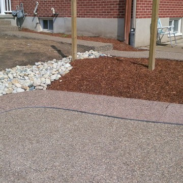 Exposed aggregate driveway Roslin Ave