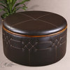 Uttermost Brunner Round Storage Ottoman - 23008