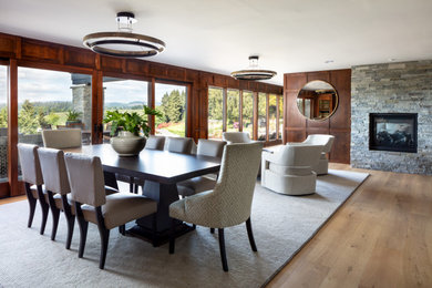 Inspiration for a transitional dining room remodel in Portland