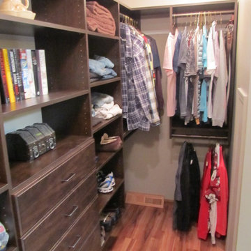 Transitional Master Bathroom and walk-in closet