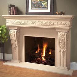Norwich Stone Fireplace Mantel - Indoor Fireplaces