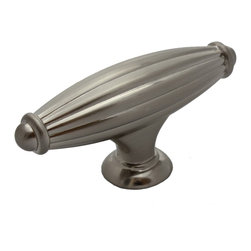 GlideRite Hardware - 2.5" Fluted Cabinet Knob Satin Nickel - Cabinet And Drawer Knobs