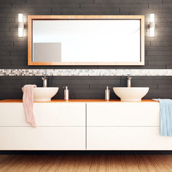Custom size gold frame bathroom mirror - Bathroom Mirrors