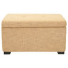 Maiden Tufted Storage Bench, Small, Gold Viscose/Polyester