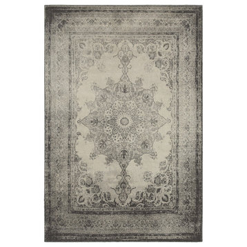Rowen Patchwork Persian Ivory and Gray Rug, 12'x15'