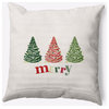 Merry Trees Decorative Throw Pillow, Multi-Traditional, 20"x20"