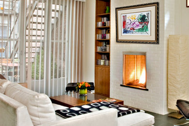 Inspiration for a modern living room remodel in New York