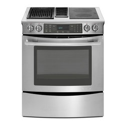 Jenn-Air 30" Slide-in Electric Downdraft Range, Stainless/blk | JES9860CAS - Gas Ranges And Electric Ranges