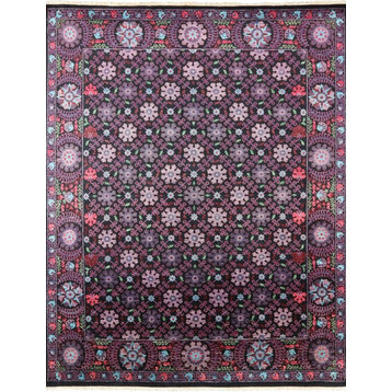 Oriental Suzani Hand-Knotted Rug, 8'2"x10'3"