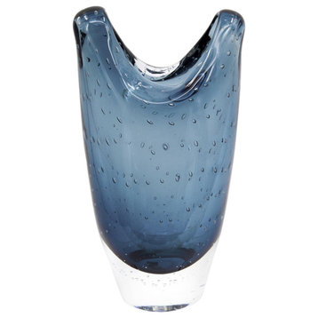 U-Shaped Vase, Blue