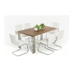Modrest Bertram Modern Walnut Dining Table - Dining Tables