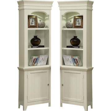 Parker House Tidewater Pier Cabinets, Pair and Bridge Backpanel, White