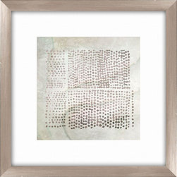 20-1/2 in. x 20-1/2 in. "Tribal Etched Lines B" Framed Wall Art - Fine Art Prints