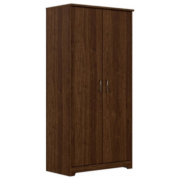 Bowery Hill Tall Storage Cabinet in Modern Walnut - Engineered Wood