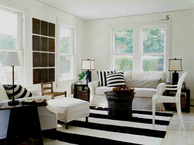 Shabby-chic Style Living Room by SchappacherWhite Architecture D.P.C.