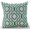 White Geometric Throw Pillows 20"x20" Outdoor Chair Cushions, Lattice Art Silk