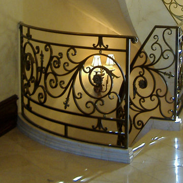 37_Captivating & Elegant Mahogany & Bronze Finish Staircase, Rockville, MD 20854