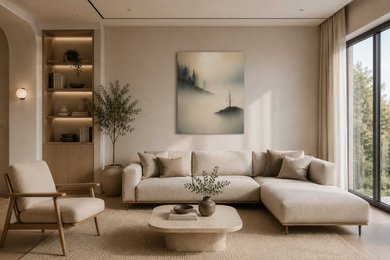 Living room - contemporary living room idea