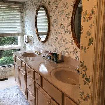 BEFORE PHOTO of Primary Bath remodel by Flat Rock Interior Designer Dawn Driskil