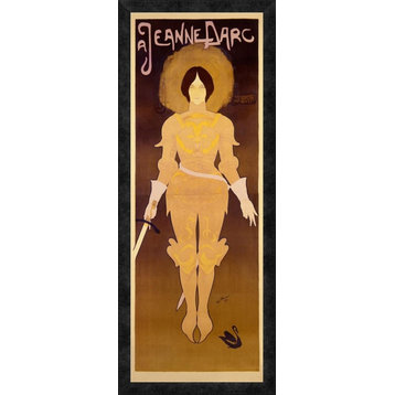 "Joan d'Arc" Framed Canvas Giclee by Georges De Feure, 15x38"