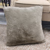 Solid Light Faux Fur Pillow Shell, Set of 2, Pure Cashmere