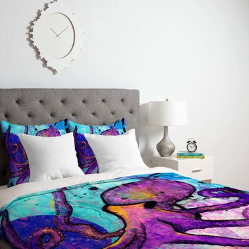 Deny Designs Sophia Buddenhagen Purple Octopus Duvet Cover - Lightweight