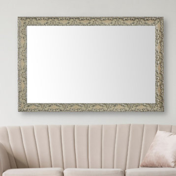 Maricopa Framed Wall Mirror, Ivory, 36"x24"