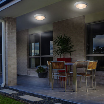 Oceanus Wet Location Ceiling Or Wall Fixtures on patio