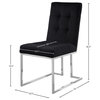 Alexis Velvet Upholstered Dining Chair (Set of 2), Black