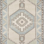 Momeni - Momeni Anatolia Light Blue Traditional Rugs ANA-2 - The pastel color palette of the Anatolia Collection presents the softer side of tribal style. Subdued shades of pink, baby blue and brown fill the field and ornamental rug borders with classical medallions and vine and dot motifs. Crafted in an innovative combination of natural wool and nylon threads, modern machining mimics ancestral weaving techniques to create a series of chic floor coverings that are superior in beauty and performance.
