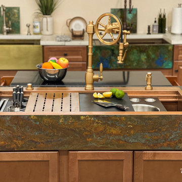 Workstation kitchen sinks