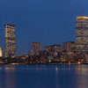 Boston, Ma At Night 36"x24" Gallery Wrapped Canvas Wall Art