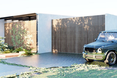 Photo of a mid-sized modern home design in Other.