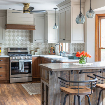 Cottage-Inspired Kitchen, Powder, and Laundry Room