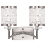 Livex Lighting - Grammercy Bath Light, Brushed Nickel - Crystal strands strung in a decrotive shade design define this classically glamorous bath fixture in which the bulbs are completely shaded, allowing the light to shine through the K9 crystal for a warm, intimate lighting feel.