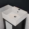 18" Espresso Cabinet, and White Porcelain Sink