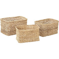 Basket Set of 3 Dovetail Rectangular Woven