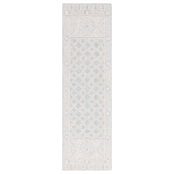 Safavieh Abstract Collection, ABT466 Rug, Blue/Ivory, 2'3"x8'