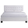 Caitlin King Vinyl Bed, White