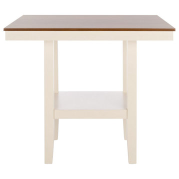 Luke Square Counter Table White / Natural