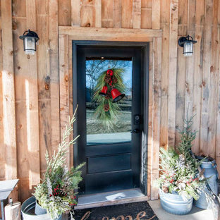 75+ Hauseingänge mit Betonboden und Holzwänden Ideen & Bilder - August