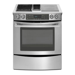 Jenn-Air 30" Slide-in Electric Downdraft Range, Stainless/blk | JES9750CAS - Gas Ranges And Electric Ranges