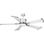 Progress - Progress P250021-028-30 Glenfalls - 56 Inch 5 Blade Ceiling Fan with Light Kit - Create a timeless, Yet modern design with the GlenGlenfalls 56 Inch 5  Brushed Nickel Chest *UL Approved: YES Energy Star Qualified: n/a ADA Certified: n/a  *Number of Lights: 1-*Wattage:24w LED bulb(s) *Bulb Included:Yes *Bulb Type:LED *Finish Type:Black