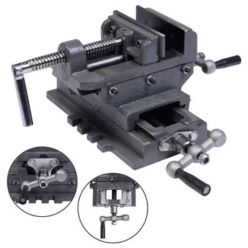 4" Cross Drill Press Vise X-Y Clamp Machine Slide Metal Milling 2 Way HD