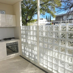 Backyard Glass Block Wall - Outdoor Products