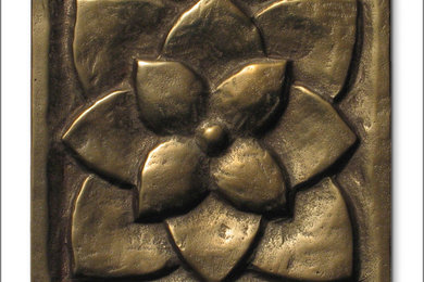 Traditional Bronze Lotus 3 x 3 inch