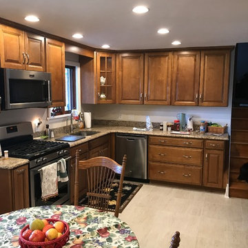 kitchen remodel--flooring cabinets countertops