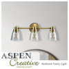 Aspen Creative 62193-1 4-Light Vanity Wall Light Fixture 4 3/4"Wide Satin Nickel