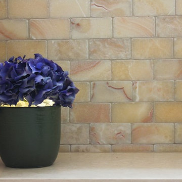 Endless Summer - Blue in Green Ceramic Vase